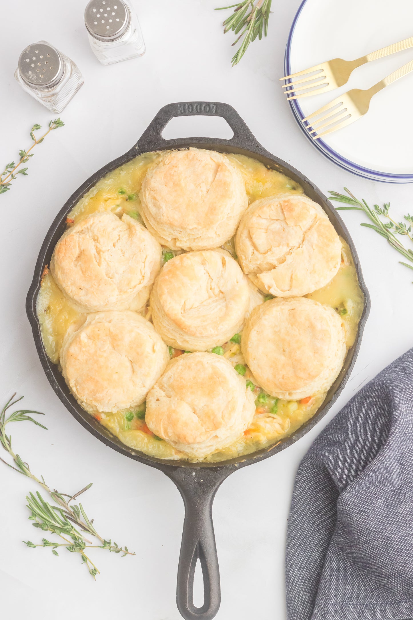 Chicken Pot Pie with Biscuits Set 1