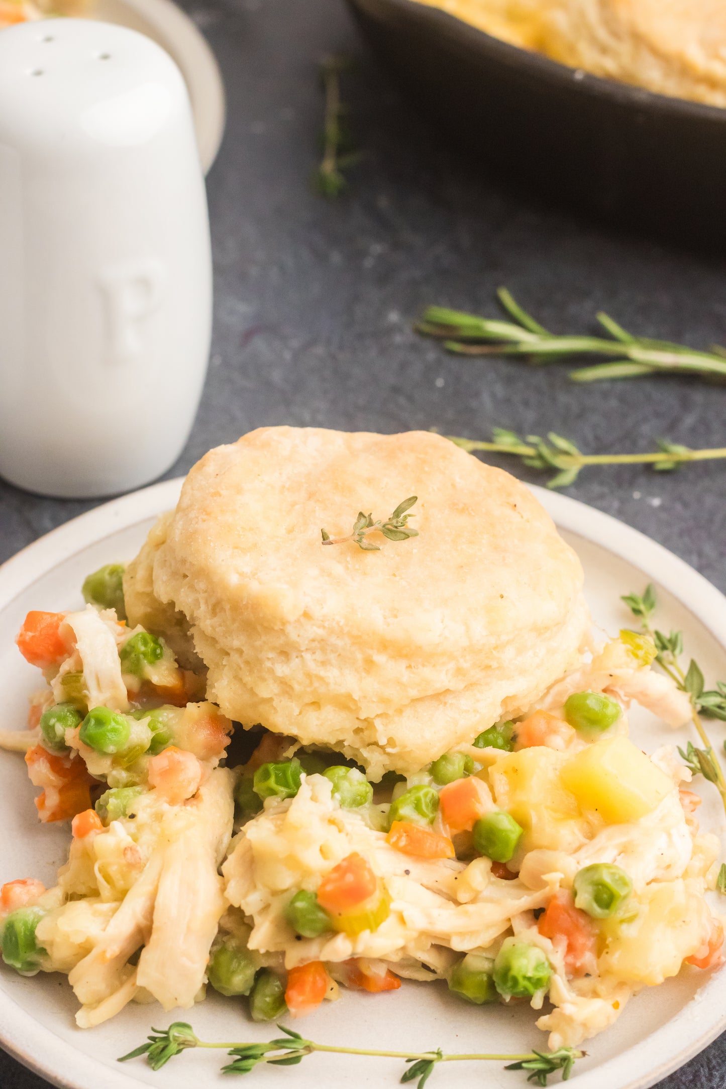 Chicken Pot Pie with Biscuits Set 2