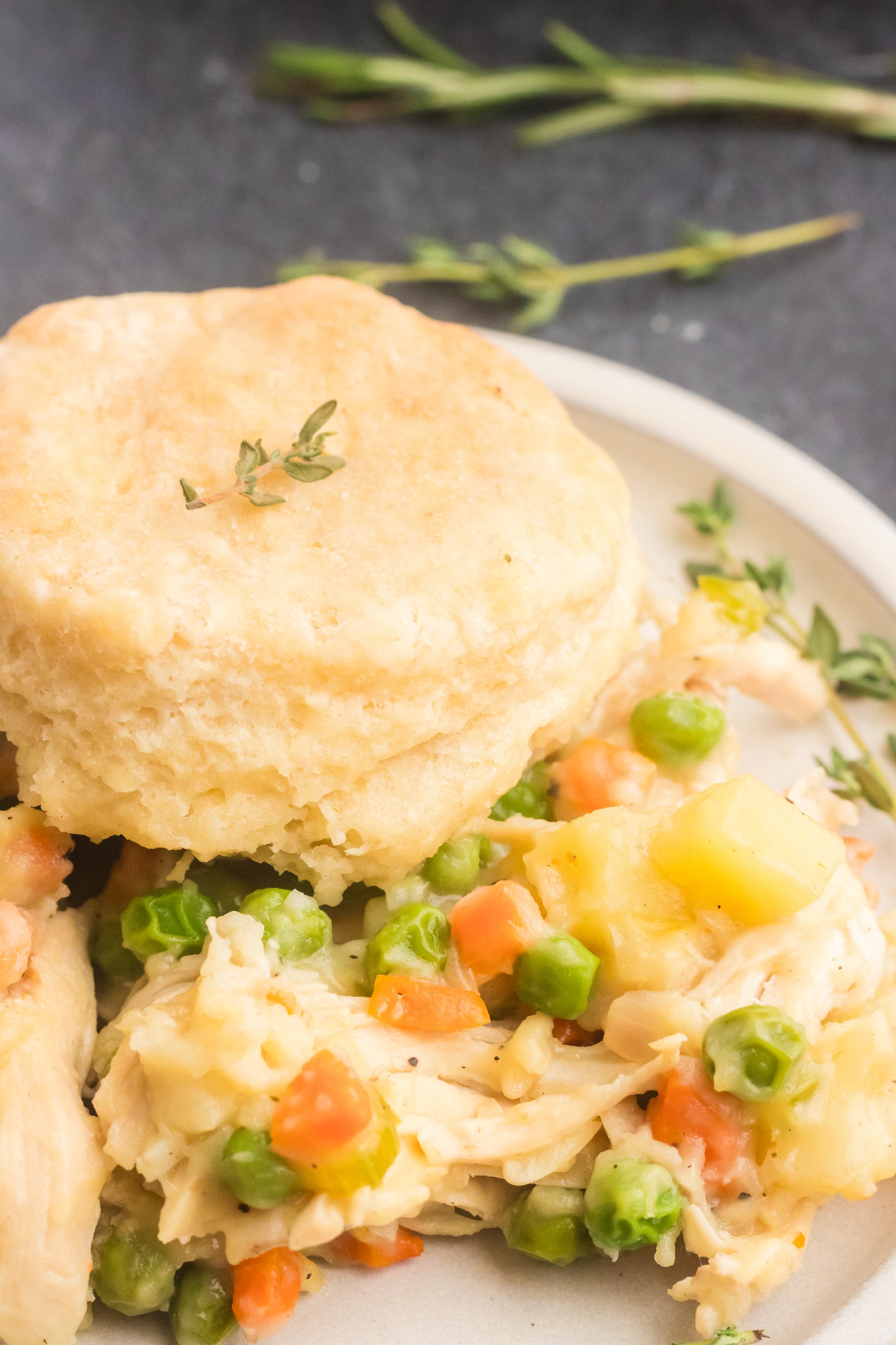 Chicken Pot Pie with Biscuits Set 2