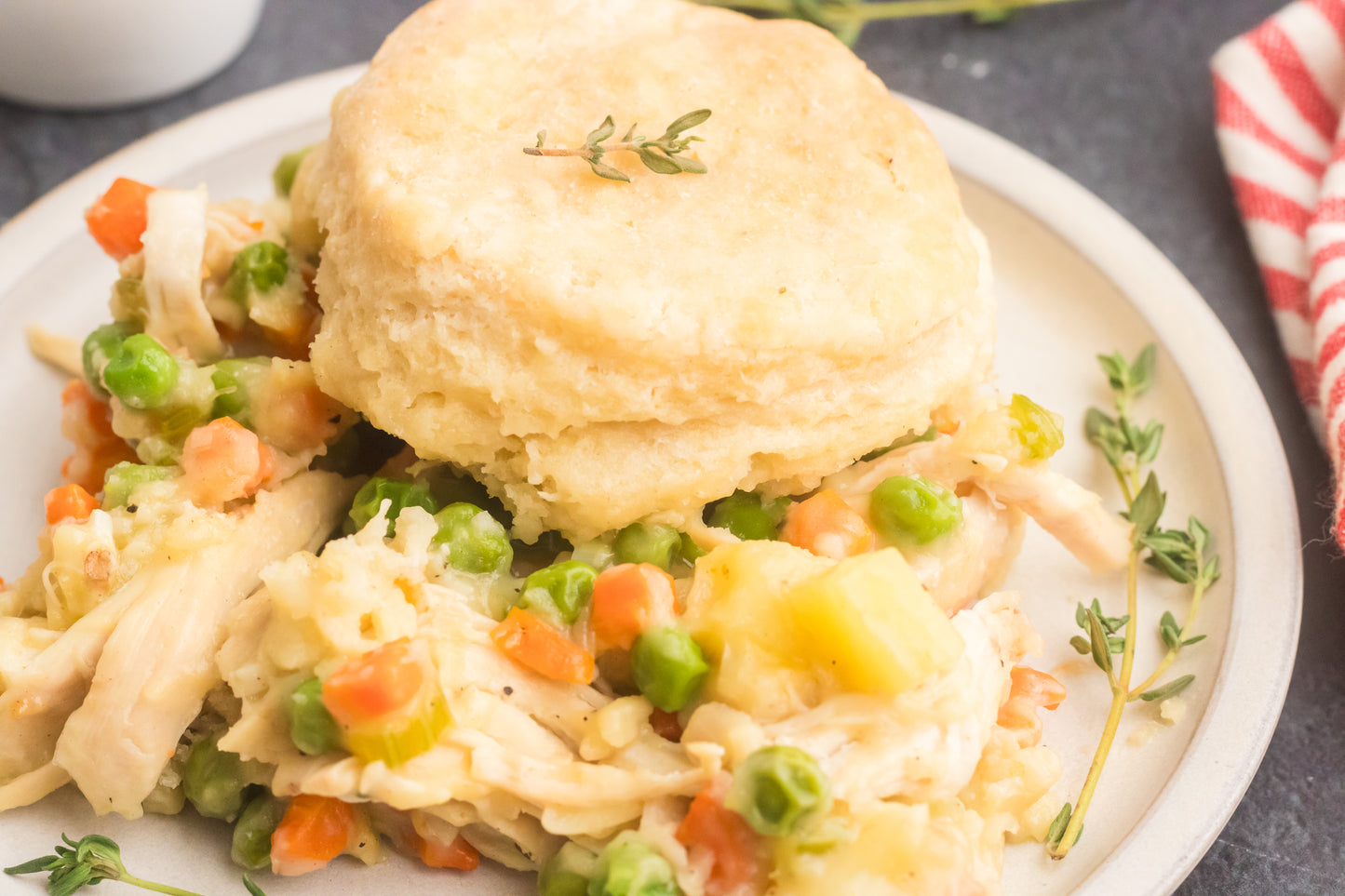 Chicken Pot Pie with Biscuits Set 2