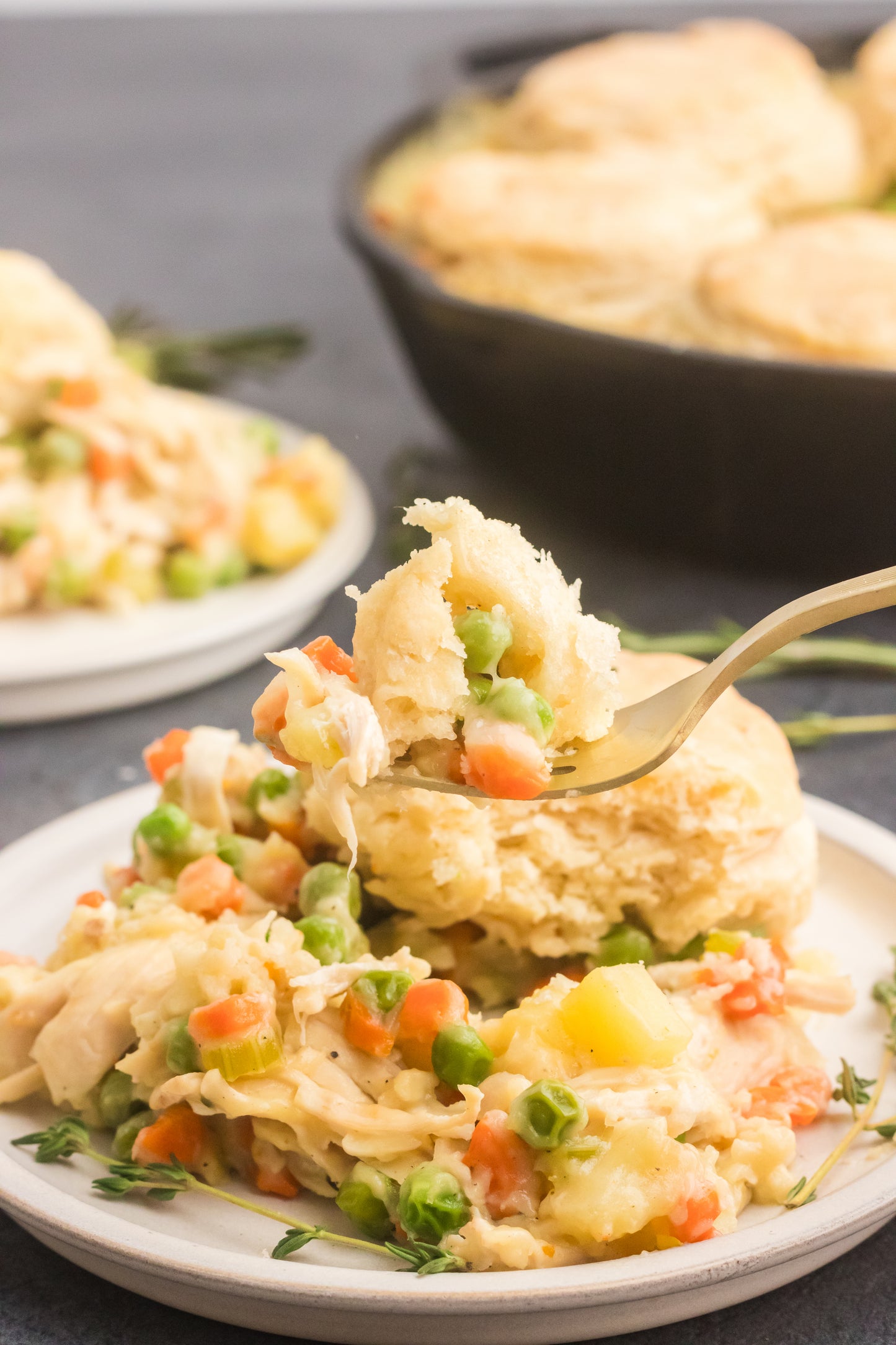 Chicken Pot Pie with Biscuits Set 2